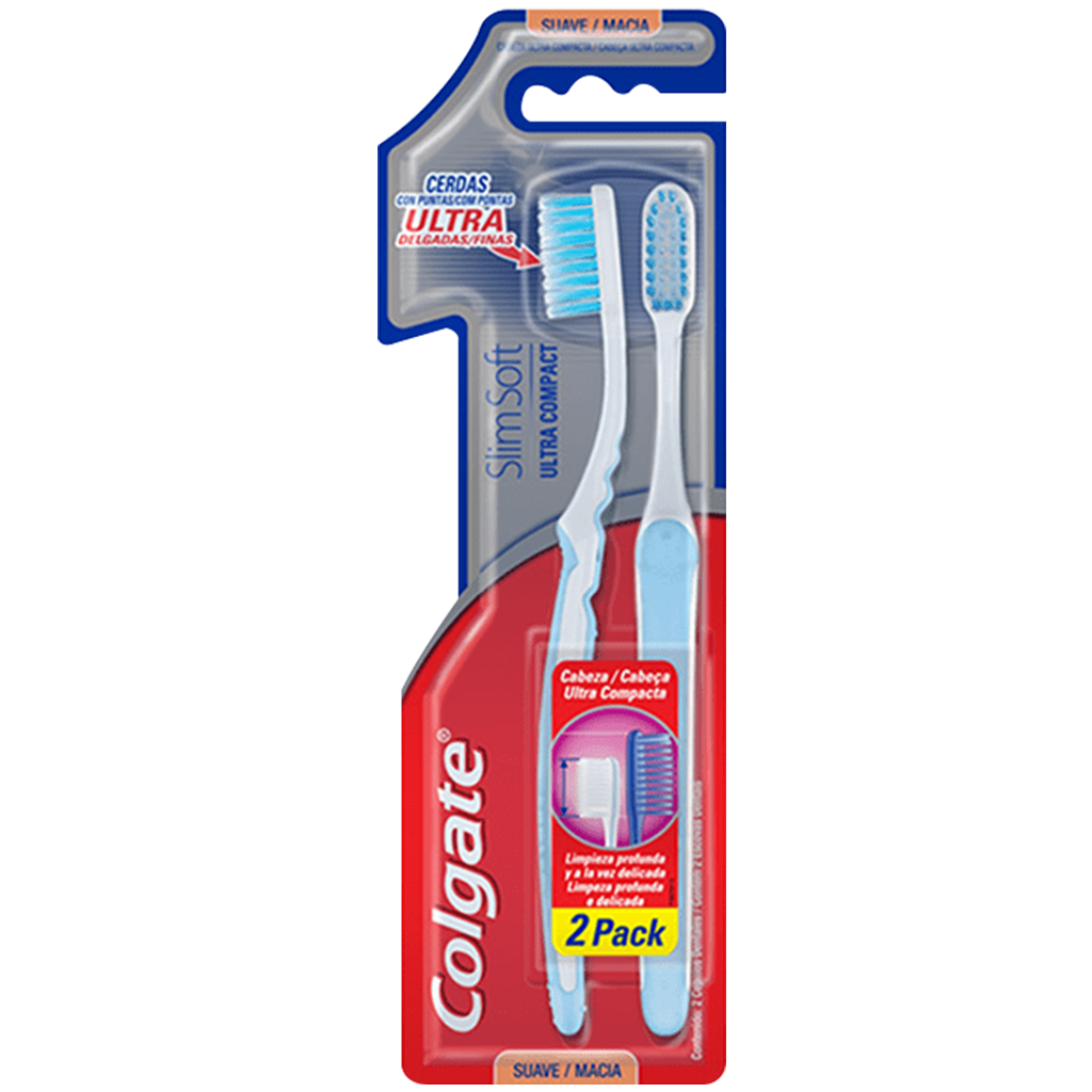 CEPILLO DENTAL SLIM SOFT x2