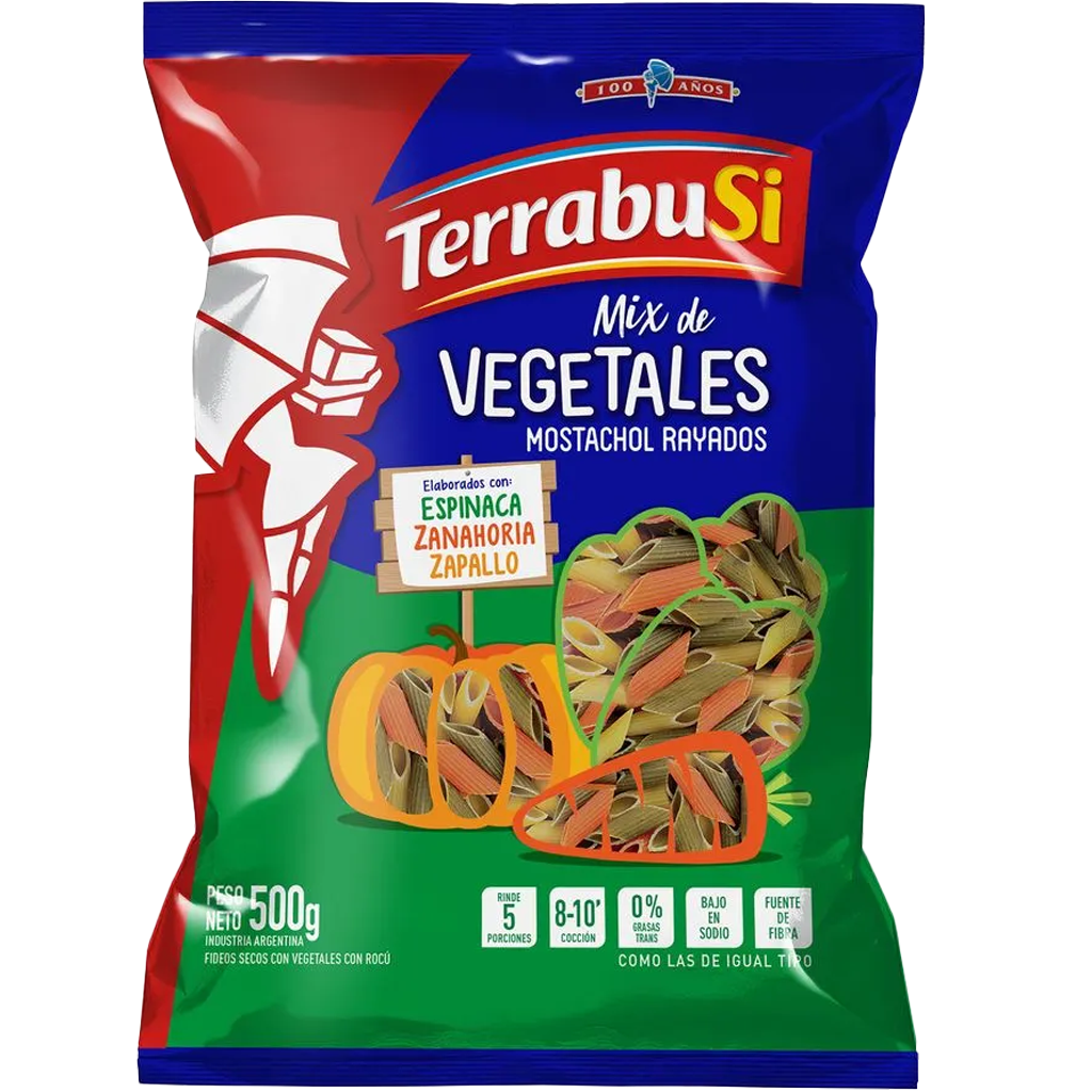 FIDEOS MOSTACHOL 3 VEGETALES