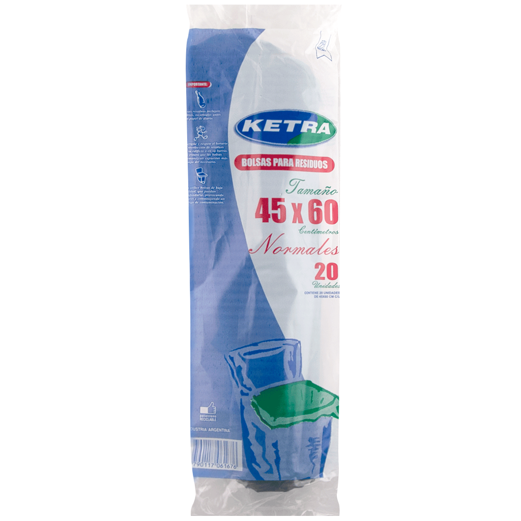 BOLSA RESIDUOS ROLLO 45x60 NORMAL