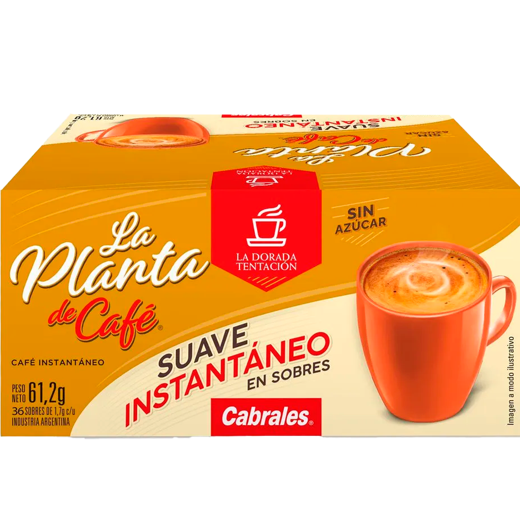 CAFE SUAVE INSTANTANEO SOBRES