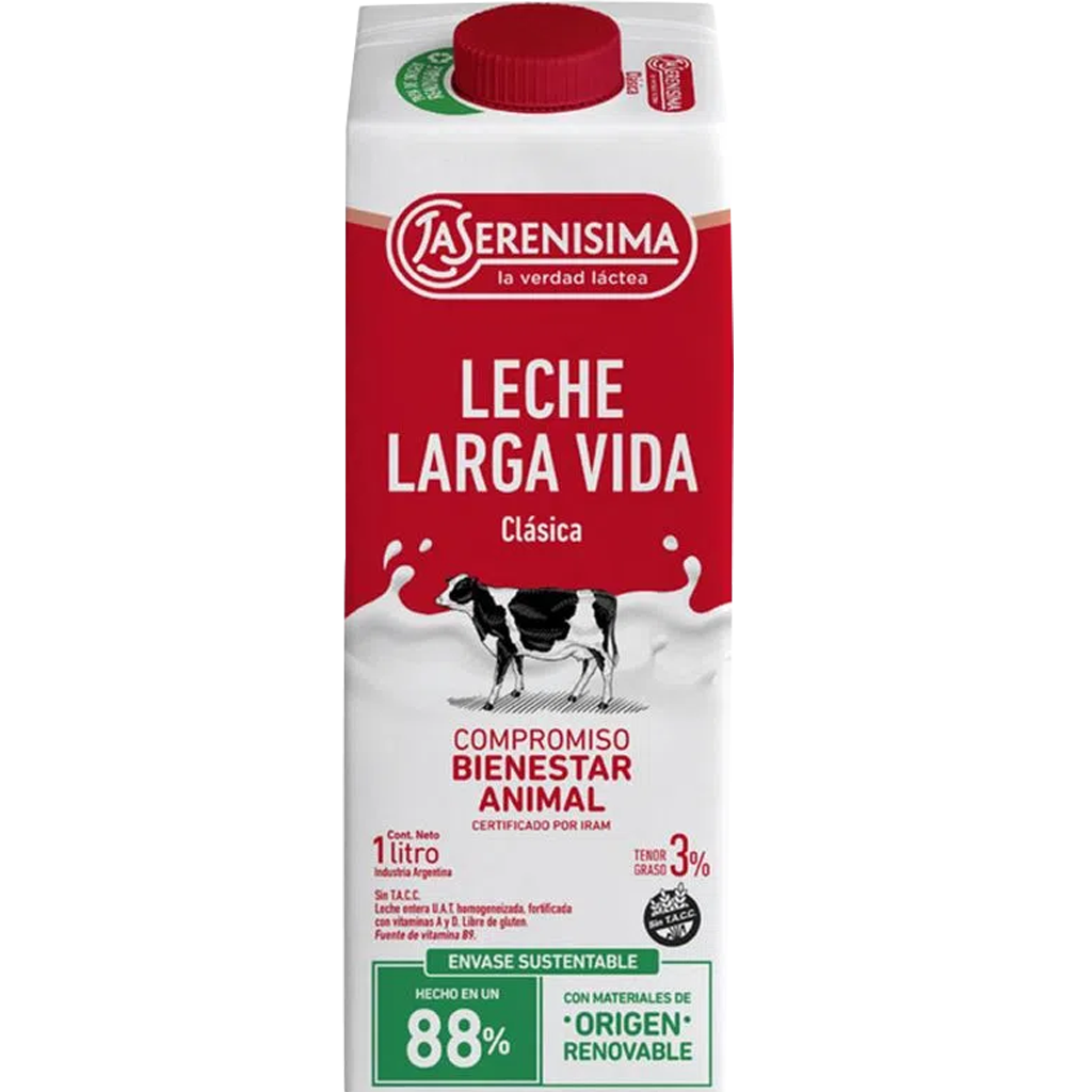LECHE LARGA VIDA 3% ENTERA CLASICA FORTIFICADA