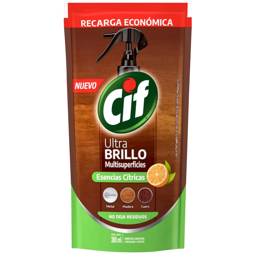 LIMPIADOR MUEBLES ULTRA BRILLO ESENCIAS CITRICAS DP