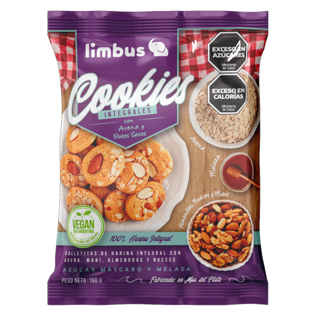 GALLETA DULCE INTEGRAL ALMENDRAS NUECES MANI Y AVENA