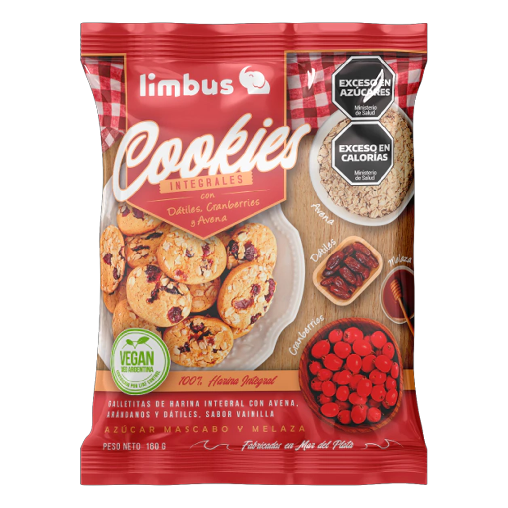 GALLETITA DULCE INTEGRAL DATILES CRANBERRYS Y AVENA